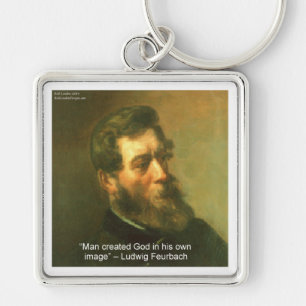 Ludwig Feurbach & Mensen schiepen God Quote Sleutelhanger