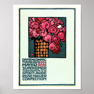 LUDWIG HOHLWEIN VINTAGE ADVERTISEMENT POSTER 1909