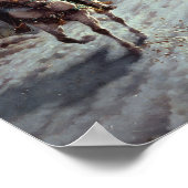 Ludwig II van Bavaria Sleighing bij nacht Poster (Hoek)