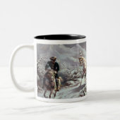 Ludwig II van Bavaria Sleighing bij nacht Tweekleurige Koffiemok (Links)