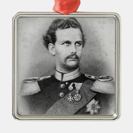 Ludwig II van Beieren Metalen Ornament (Voorkant)