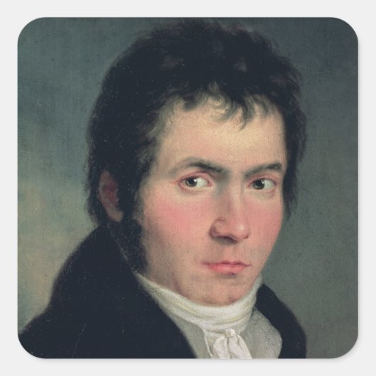 Ludwig van Beethoven , 1804 Vierkante Sticker (Voorkant)