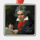 Ludwig van Beethoven, 1820 Metalen Ornament (Voorkant)