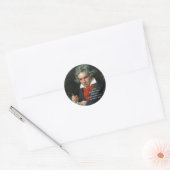Ludwig van Beethoven, 1820 Ronde Sticker (Envelop)