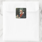 Ludwig van Beethoven, 1820 Vierkante Sticker (Tas)