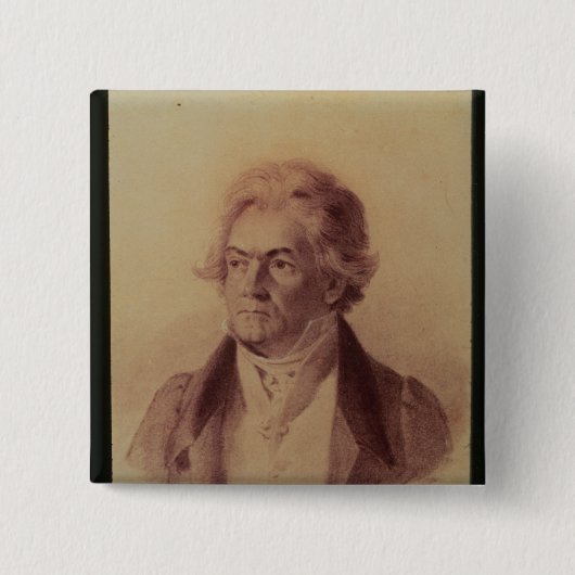Ludwig van Beethoven , 1824 Vierkante Button 5,1 Cm (Voorkant)
