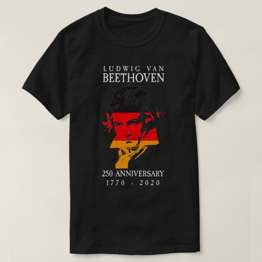 Ludwig Van Beethoven 250 17702020 Music Lover Gift T-shirt (Design voorkant)