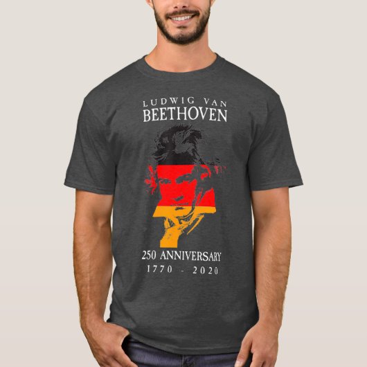 Ludwig Van Beethoven 250 17702020 Music Lover T-shirt (Voorkant)