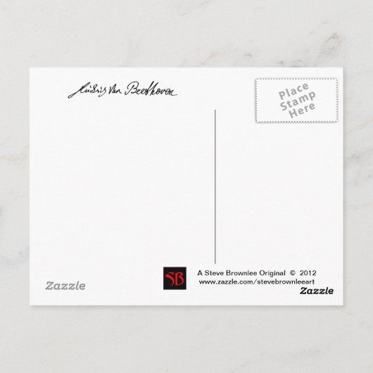 Ludwig van Beethoven Briefkaart (Achterkant)