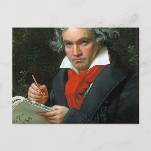 Ludwig Van Beethoven Briefkaart (Voorkant)