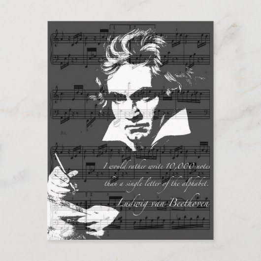 Ludwig van Beethoven Briefkaart (Voorkant)