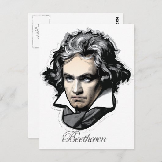 Ludwig van Beethoven Briefkaart (Voorkant / Achterkant)