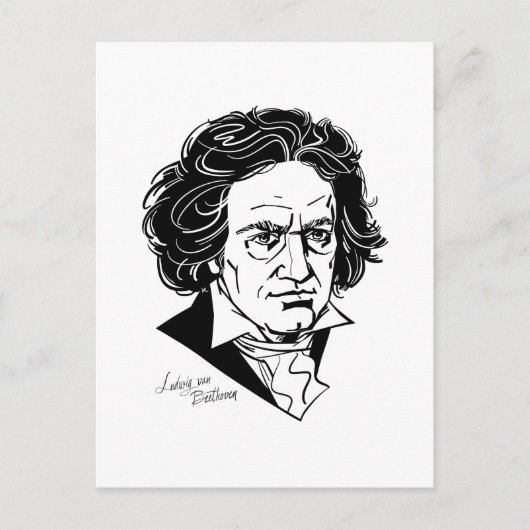 Ludwig van Beethoven Briefkaart (Voorkant)