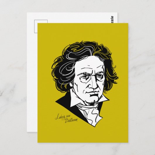 Ludwig van Beethoven Briefkaart (Voorkant / Achterkant)