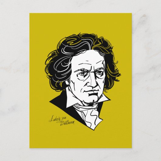 Ludwig van Beethoven Briefkaart (Voorkant)