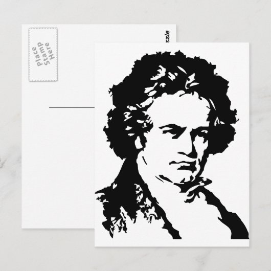 Ludwig van Beethoven Briefkaart (Voorkant / Achterkant)