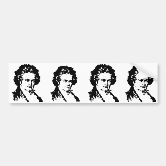 Ludwig van Beethoven Bumpersticker (Voorkant)