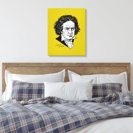 Ludwig van Beethoven Canvas Afdruk (Insitu (Slaapkamer))