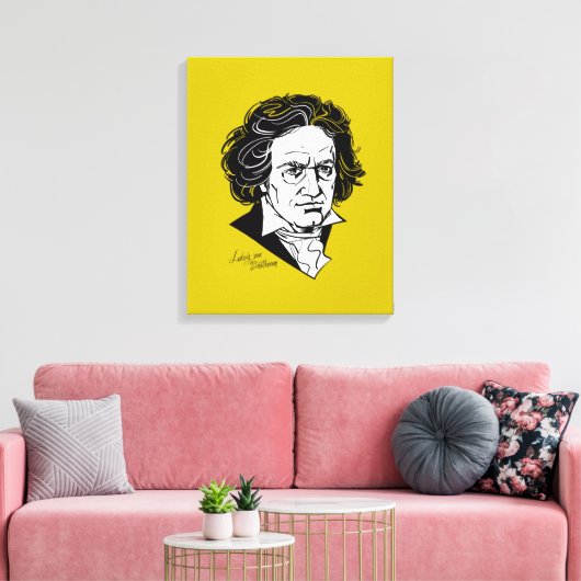 Ludwig van Beethoven Canvas Afdruk (Insitu (Woonkamer))