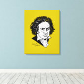 Ludwig van Beethoven Canvas Afdruk (Insitu (Houten vloer))