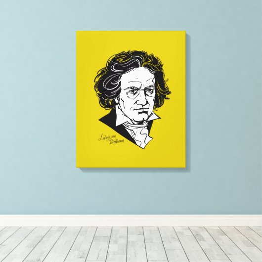 Ludwig van Beethoven Canvas Afdruk (Insitu (Houten vloer))