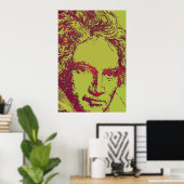Ludwig Van Beethoven digitale kunst Poster (Thuiskantoor)
