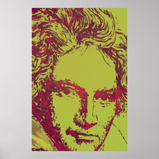 Ludwig Van Beethoven digitale kunst Poster (Voorkant)