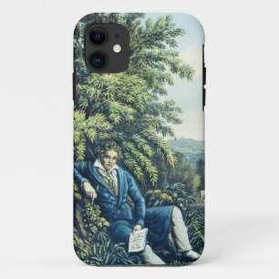 Ludwig van Beethoven door een rivier (gekleurde en Case-Mate iPhone Case