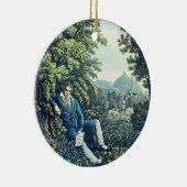 Ludwig van Beethoven door een rivier (gekleurde en Keramisch Ornament (Rechts)