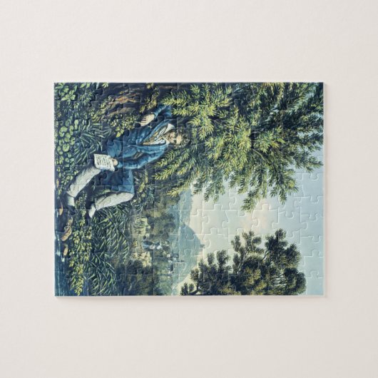 Ludwig van Beethoven door een rivier (gekleurde en Legpuzzel (Horizontaal)