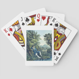 Ludwig van Beethoven door een rivier (gekleurde en Speelkaarten