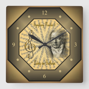 Ludwig van Beethoven ~ Duits Componist ~ Pianist ~ Vierkante Klok