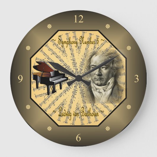 Ludwig van Beethoven ~ Duitse componist ~ Pianist Grote Klok (Voorkant)