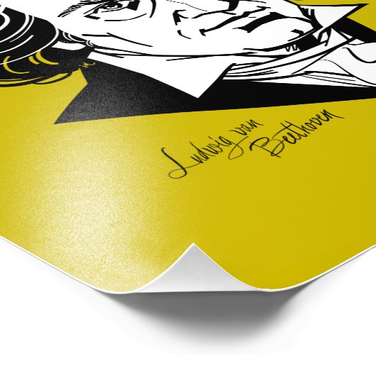 Ludwig van Beethoven Foto Afdruk (Hoek)