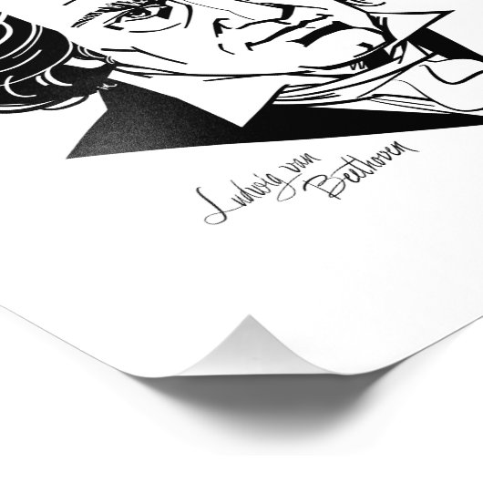 Ludwig van Beethoven Foto Afdruk (Hoek)