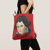Ludwig van Beethoven im Cartoon Stil Tote Bag (Dichtbij)
