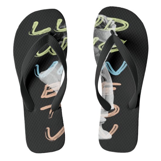 Ludwig van Beethoven in neontypografische vormgevi Teenslippers (Voetbed)