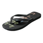 Ludwig van Beethoven in neontypografische vormgevi Teenslippers (Schuin)