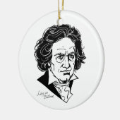Ludwig van Beethoven Keramisch Ornament (Links)