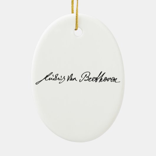 Ludwig van Beethoven kerstversiering Keramisch Ornament (Achterkant)