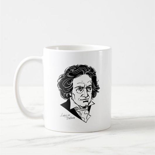 Ludwig van Beethoven Koffiemok (Links)