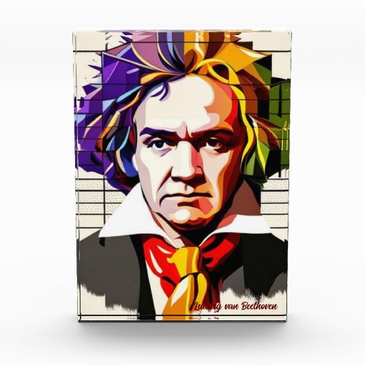 Ludwig van Beethoven Levendig Uniek Fotoblokken (Voorkant)