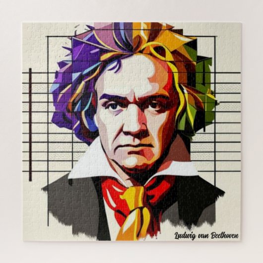 Ludwig van Beethoven Levendig Uniek Legpuzzel (Verticaal)