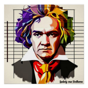 Ludwig van Beethoven Levendig Uniek Perfect Poster