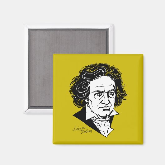 Ludwig van Beethoven Magneet (Voorkant / Achterkant)