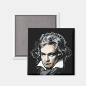 Ludwig van Beethoven Magneet (Voorkant / Achterkant)