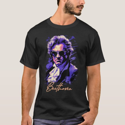 Ludwig van Beethoven Pianomuzikant Symfonie Compo T-shirt (Voorkant)