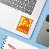 Ludwig Van Beethoven Pop Art Custom Cut Vinyl Sticker (Laptop met iPhone)