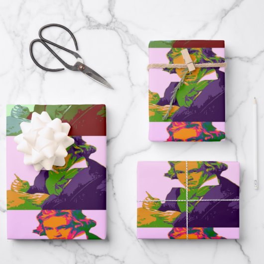 Ludwig Van Beethoven Pop Art Inpakpapier Vellen (Voorkant)