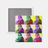 Ludwig Van Beethoven Pop Art Magneet (Voorkant / Achterkant)